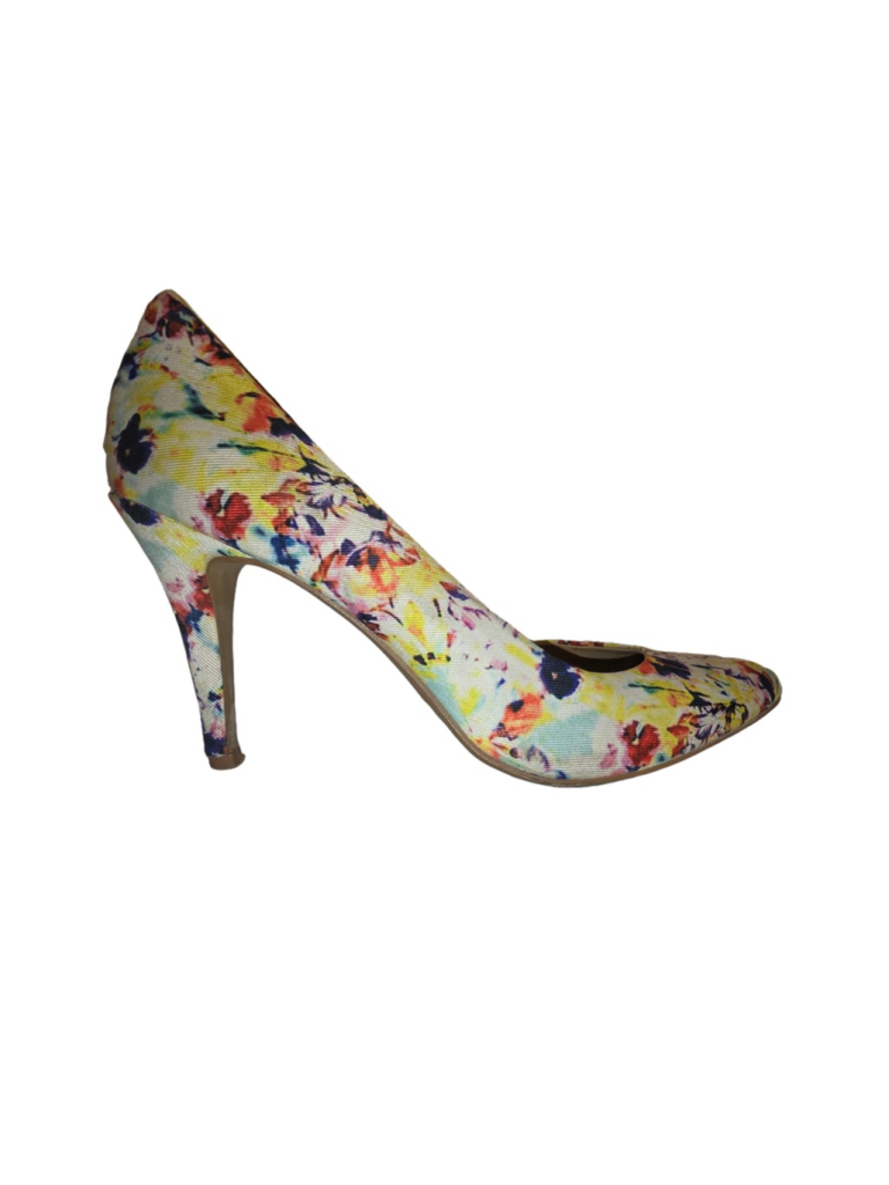 Vince Camuto "Halona" Floral Fabric Pointed Toe Stiletto Pump Size 9.5